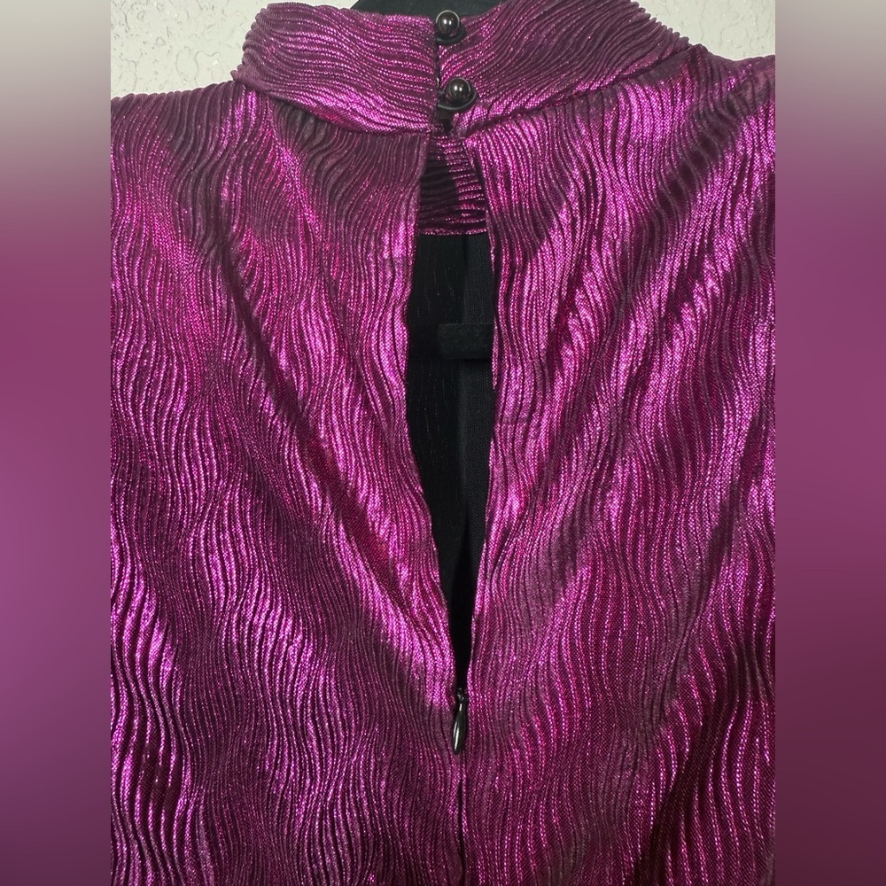 Saylor Axelle Dress In Metallic Magenta Size XS - Picture 7 of 10